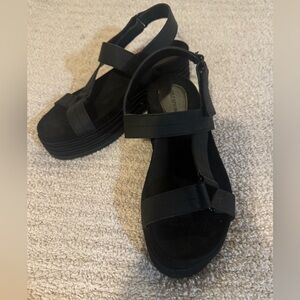 Call It Spring Black Platform Sandals